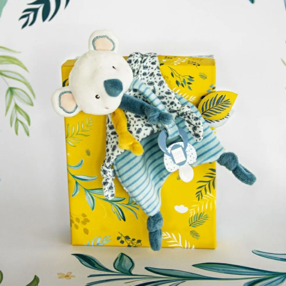 Coffret doudou attache sucette Yoca le koala (20 cm)