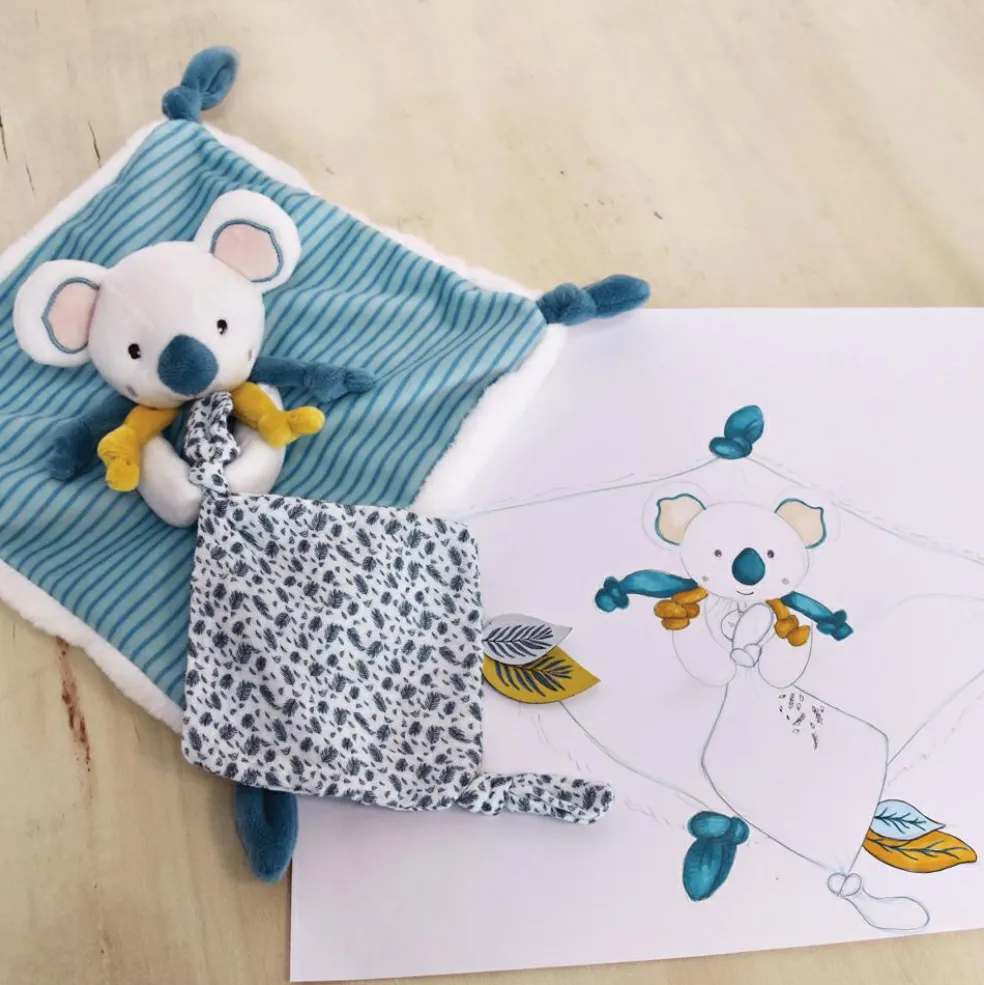 Coffret doudou plat Yoca le koala (25 cm)