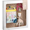 Coffret hochet + livre d'éveil Sophie la girafe Il était une fois