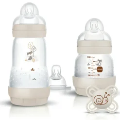 Coffret Naissance Sable (2 biberons+1 sucette+1 tétine débit 1)