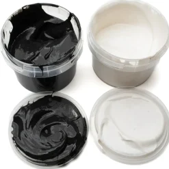 Coffret Nori 2 pots noir + blanc peinture aux doigts naturelle et vegan
