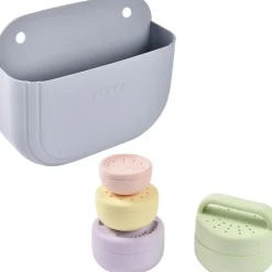 Coffret panier galet + jouets de bain silicone