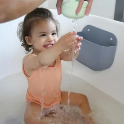 Coffret panier galet + jouets de bain silicone