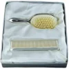 Coffret peigne et brosse à cheveux Filets (métal argenté)