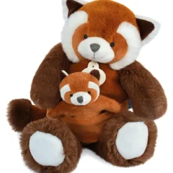 Coffret peluche Panda roux et son bébé (25 cm)