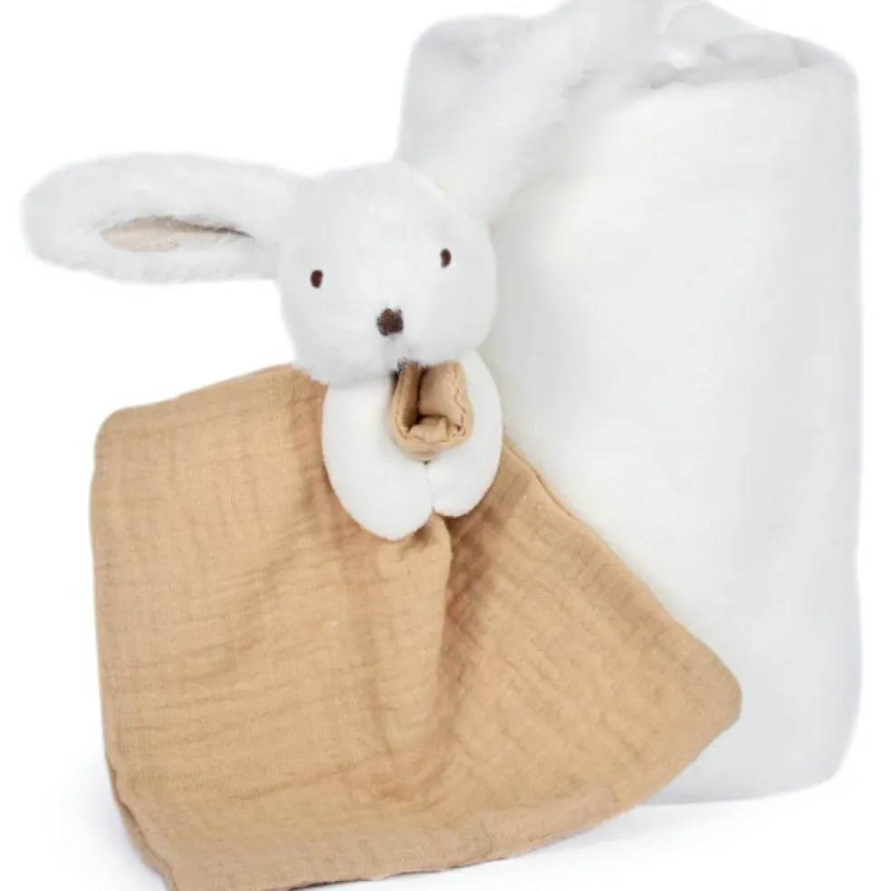 Coffret plaid et doudou Lapin Happy Wild