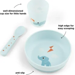 Coffret premier repas Foodie Playground bleu