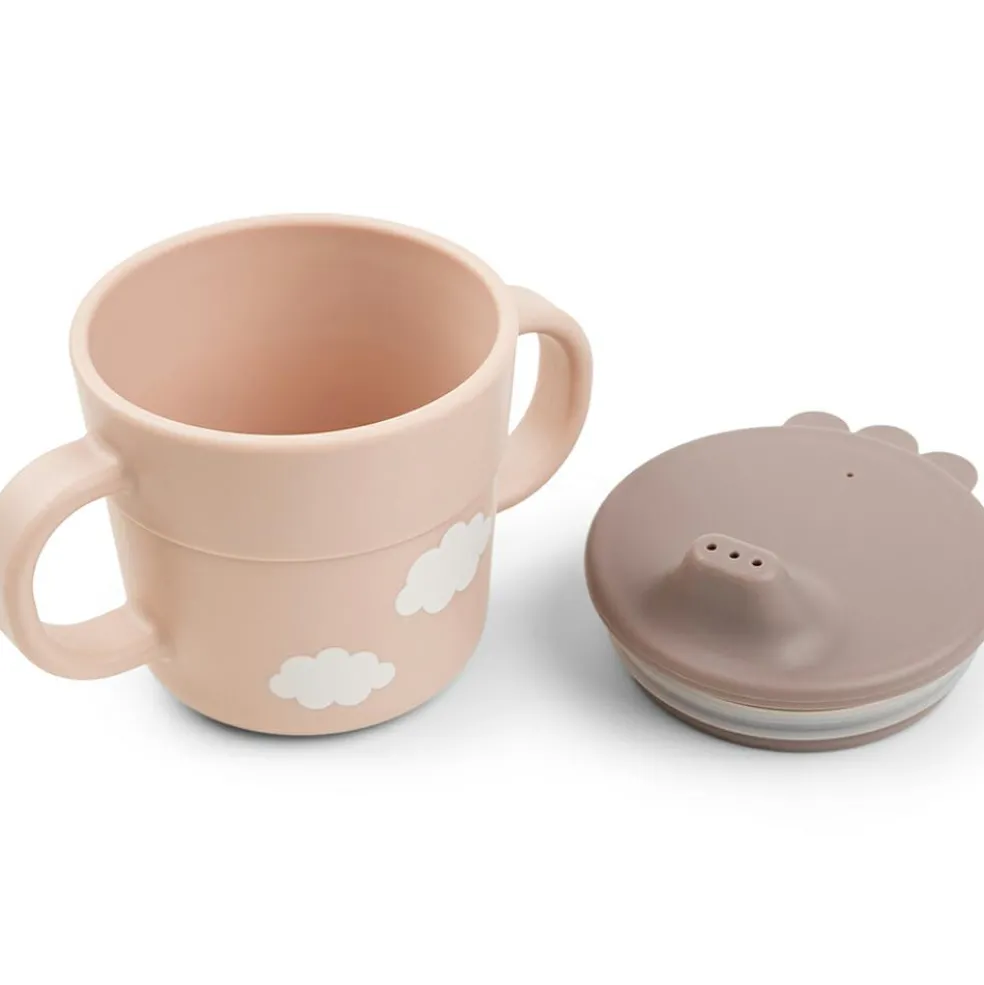 Coffret premier repas Happy clouds Rose (3 pièces)