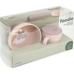 Coffret premier repas Happy clouds Rose (3 pièces)