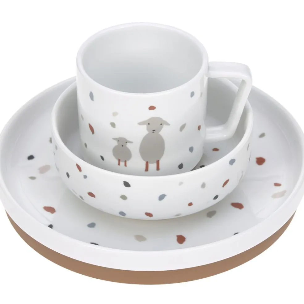 Coffret repas en porcelaine Tiny Farmer mouton et oie