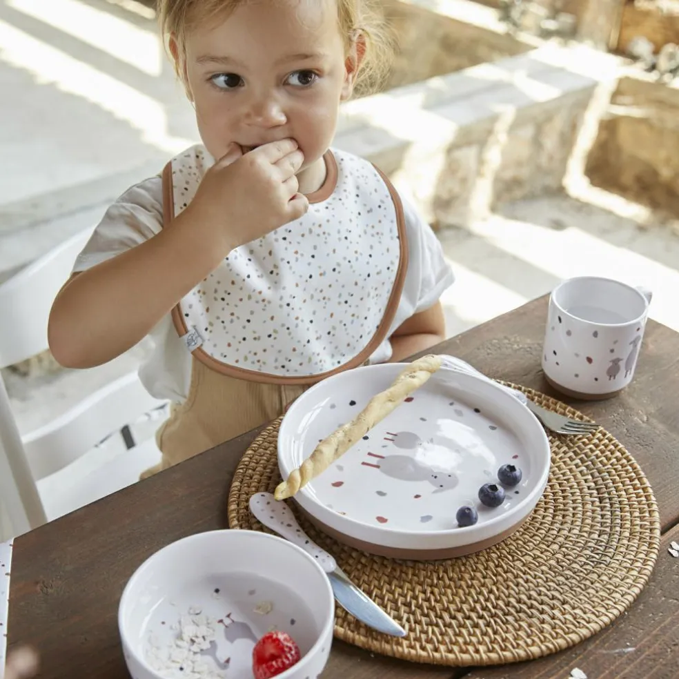 Coffret repas en porcelaine Tiny Farmer mouton et oie