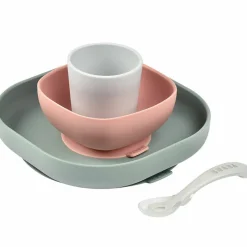 Coffret repas en silicone eucalyptus (4 pièces)