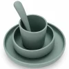 Coffret repas en silicone Ash green vert (4 pièces)