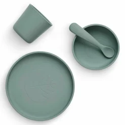 Coffret repas en silicone Ash green vert (4 pièces)