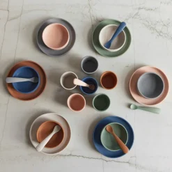 Coffret repas en silicone Ash green vert (4 pièces)