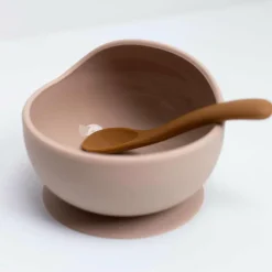 Coffret repas en silicone Sable-Caramel (2 pièces)