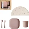 Coffret repas en silicone Blush (3 pièces)