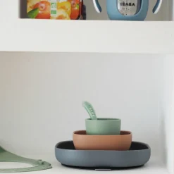 Coffret repas en silicone Minéral (4 pièces)