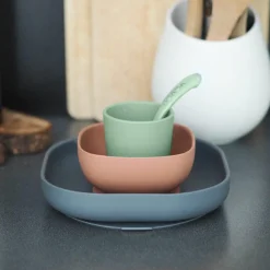 Coffret repas en silicone Minéral (4 pièces)