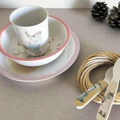 Coffret repas Ernest et Célestine rose (5 pièces)