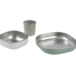 Coffret repas inox sage green
