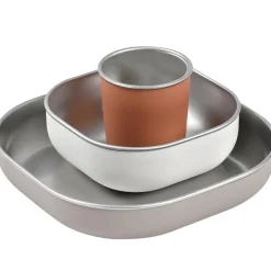 Coffret repas inox terracotta