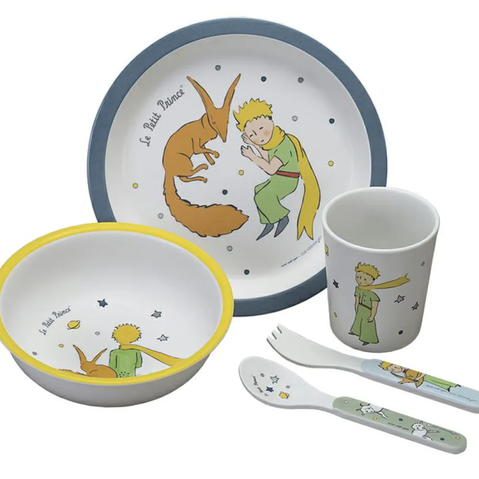 Coffret repas Le Petit Prince bleu (5 pièces)
