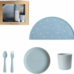 Coffret repas Round Powder Blue (4 pièces)