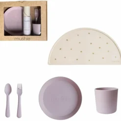 Coffret repas Round Soft Lilac (4 pièces)