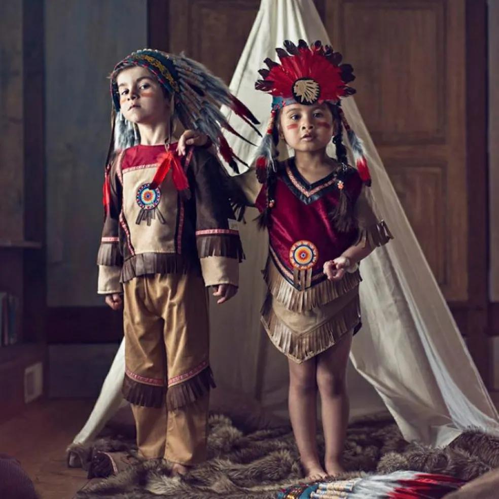 Coiffe indienne Anoki rouge