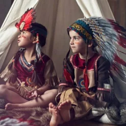 Coiffe indienne Anoki rouge