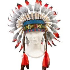 Coiffe indienne Ituha rouge