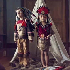 Coiffe indienne Ituha rouge