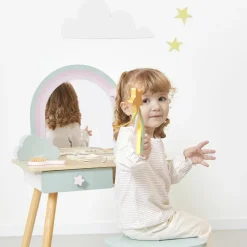 Coiffeuse en bois Licorne et accessoires