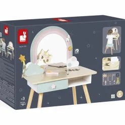 Coiffeuse en bois Licorne et accessoires