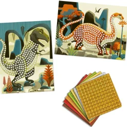 Collages mosaïques Dinosaures
