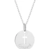 Collier chaîne croix ajourée personnalisable (argent 925)