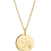 Collier chaîne dessin Ange personnalisable (plaqué or)