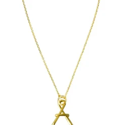 Collier chaîne La petite majuscule goldfilled jaune (personnalisable)