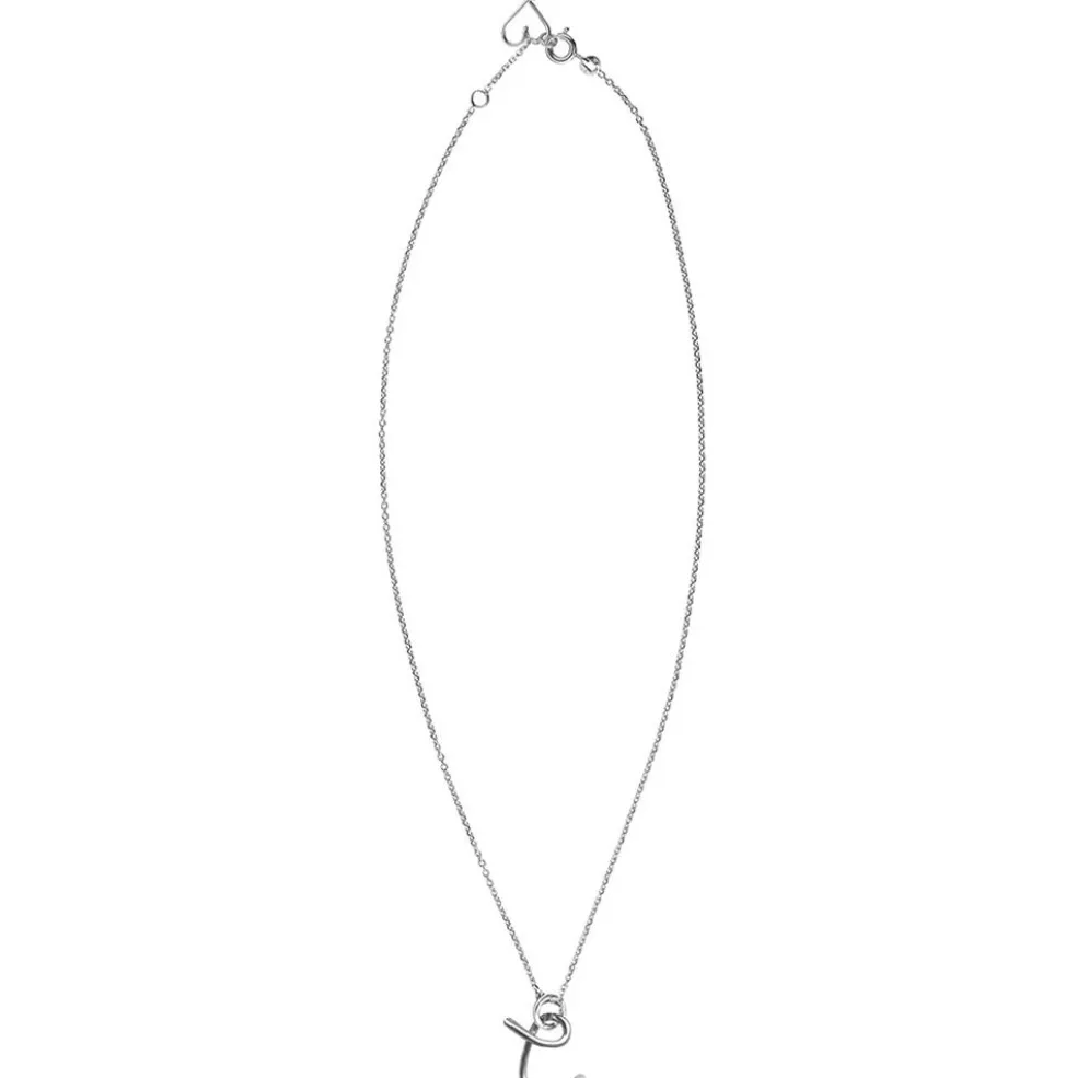 Collier chaîne La petite majuscule argent (personnalisable)