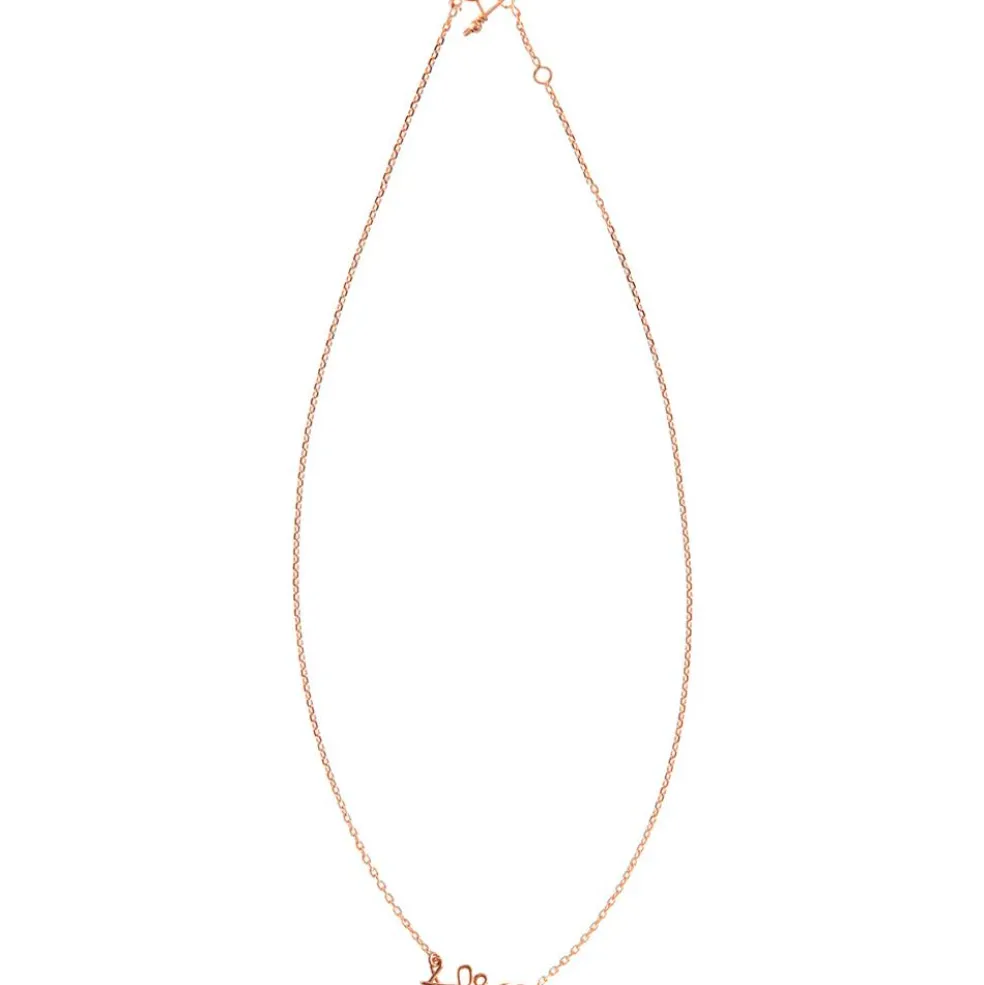 Collier chaîne Prénom goldfilled rose (personnalisable)