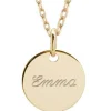 Collier enfant Petite médaille personnalisable (plaqué or)