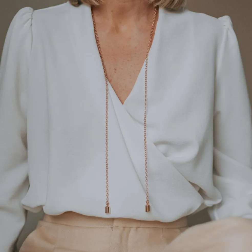 Collier Mes Petits Poids personnalisable (plaqué or rose)