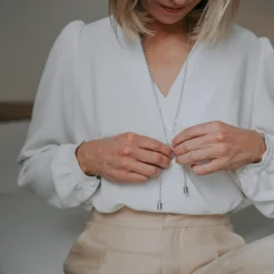 Collier Mes Petits Poids personnalisable (argent rhodié)