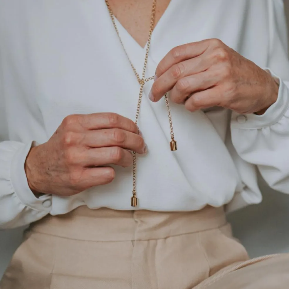 Collier Mes Petits Poids personnalisable (plaqué or jaune)