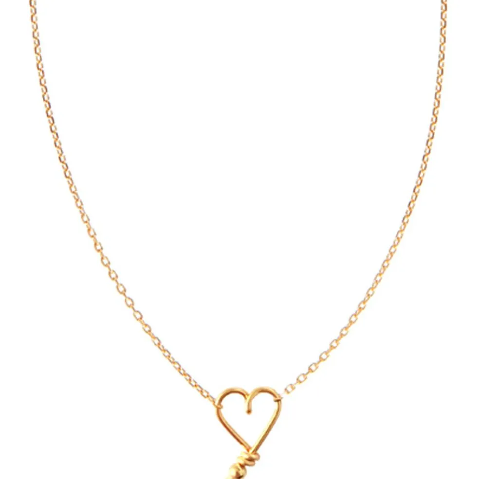 Collier Mon petit cœur (goldfilled jaune 14 carats)