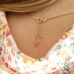Collier Mon petit cœur (goldfilled jaune 14 carats)