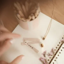 Collier Mon Petit Secret personnalisable (plaqué or rose)