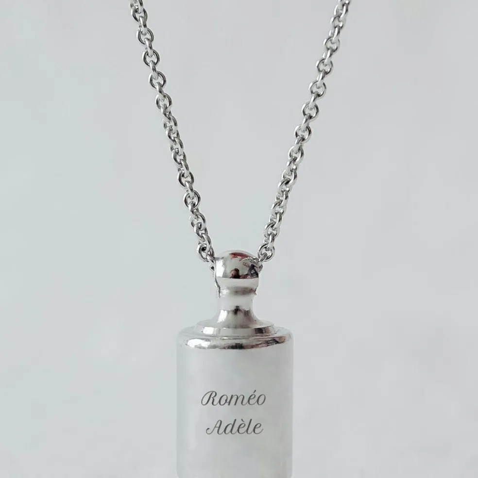 Collier personnalisable en argenté rhodié