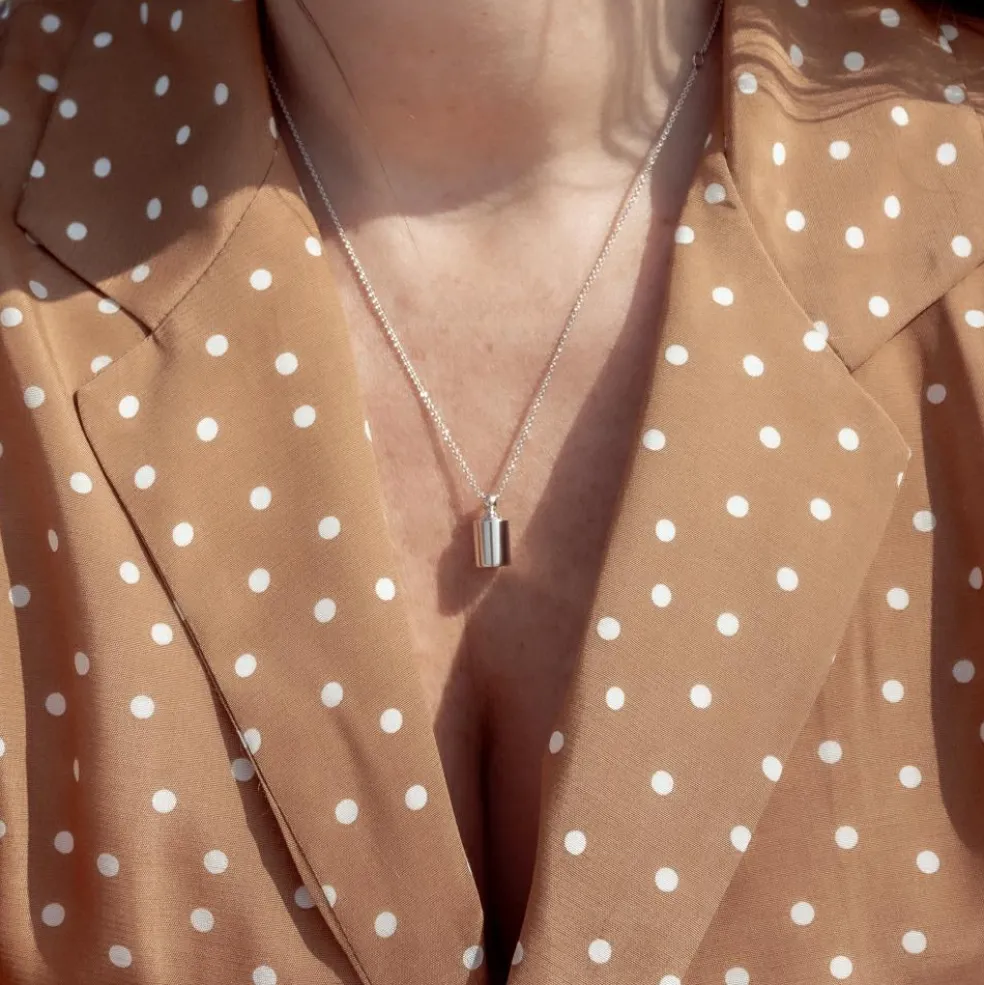 Collier personnalisable en argenté rhodié